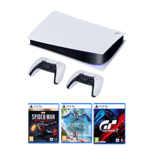 Cargar imagen en el visor de la galería, Sony PlayStation 5 +Dual Sense + Gran Turismo 7 + Horizon Forbidden West + Ultimate Spiderman
